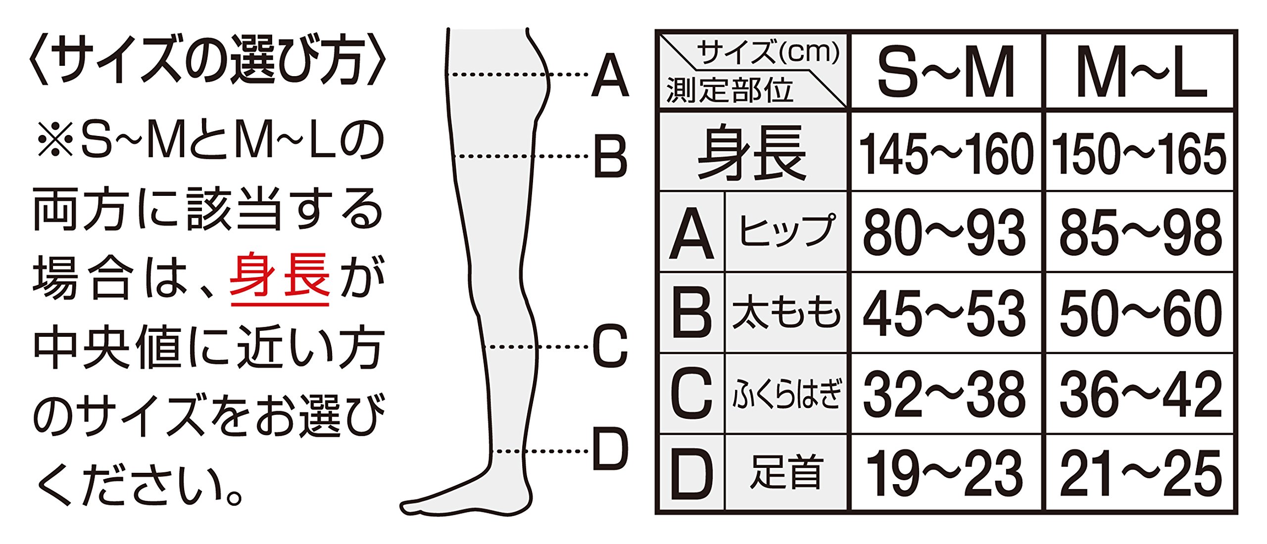 Amazon.co.jp: スリムウォーク サイズダウンタイツ M-Lサイズ ブラック